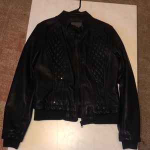 Ci Sono By Cavalini Black Vegan Leather Jacket